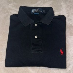 MENS BLACK SHORT SLEEVE POLO RALPH LAUREN SHIRT SIZE SMALL